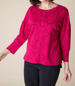 Habitat - Circle Knit Jacquard Boxy Crewneck Sleeve Top