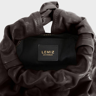 Lemiz - Women's Mariposa Twist Clutch Leather Handbag