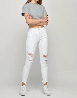 Hidden - Amelia Distressed Denim High Rise Skinny Jeans