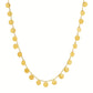 Choker Necklace with Polished Discs in 14k Yellow Gold