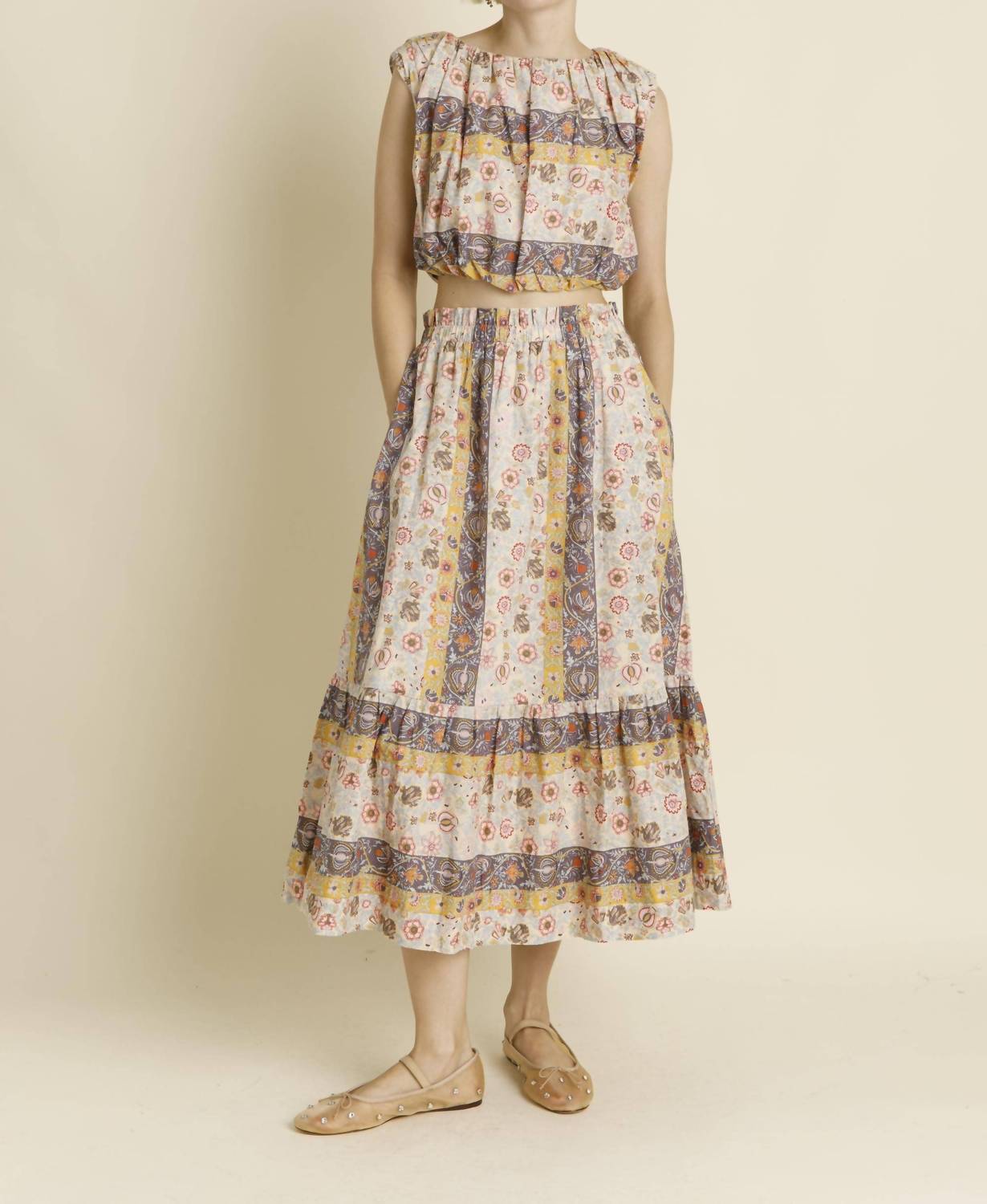 Aureum - PAISLEY MIDI SKIRT