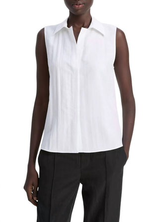 Vince - Boxy Sleeveless Button Front Shirt