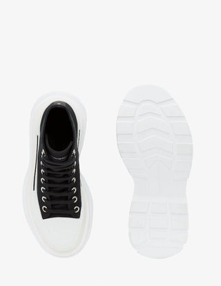 Alexander Mcqueen - Men's Tread Slick Black & White High Top Sneakers