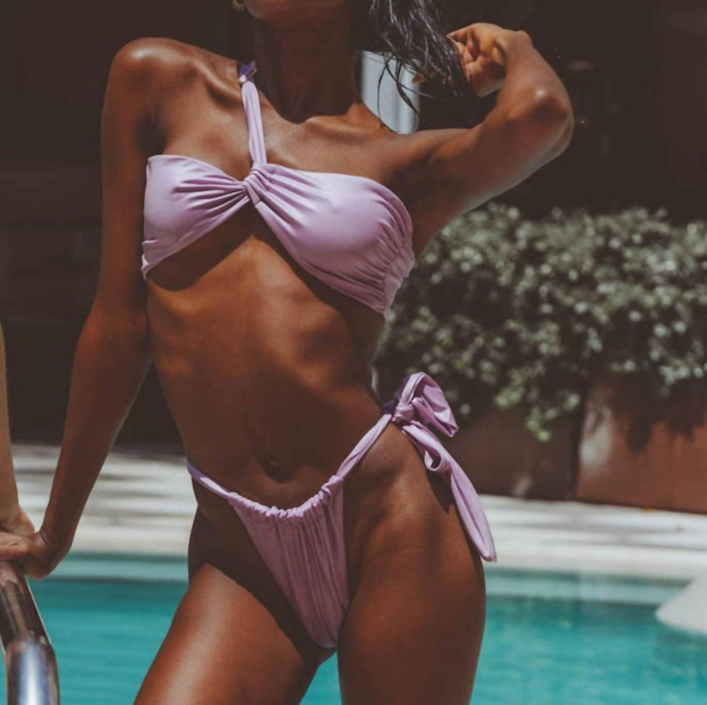 Soah - Women's Heather One Side Tie Bottom