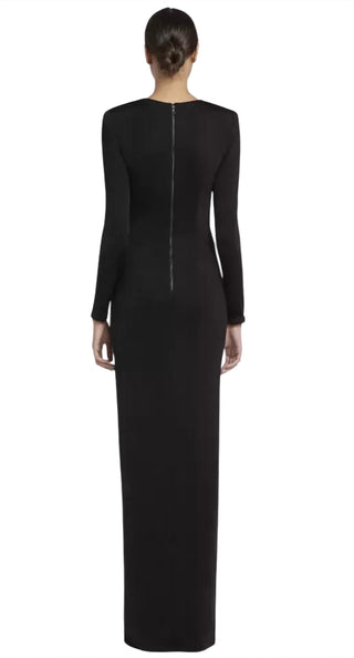 Alice + Olivia - Kyra Deep Drapey Maxi Dress