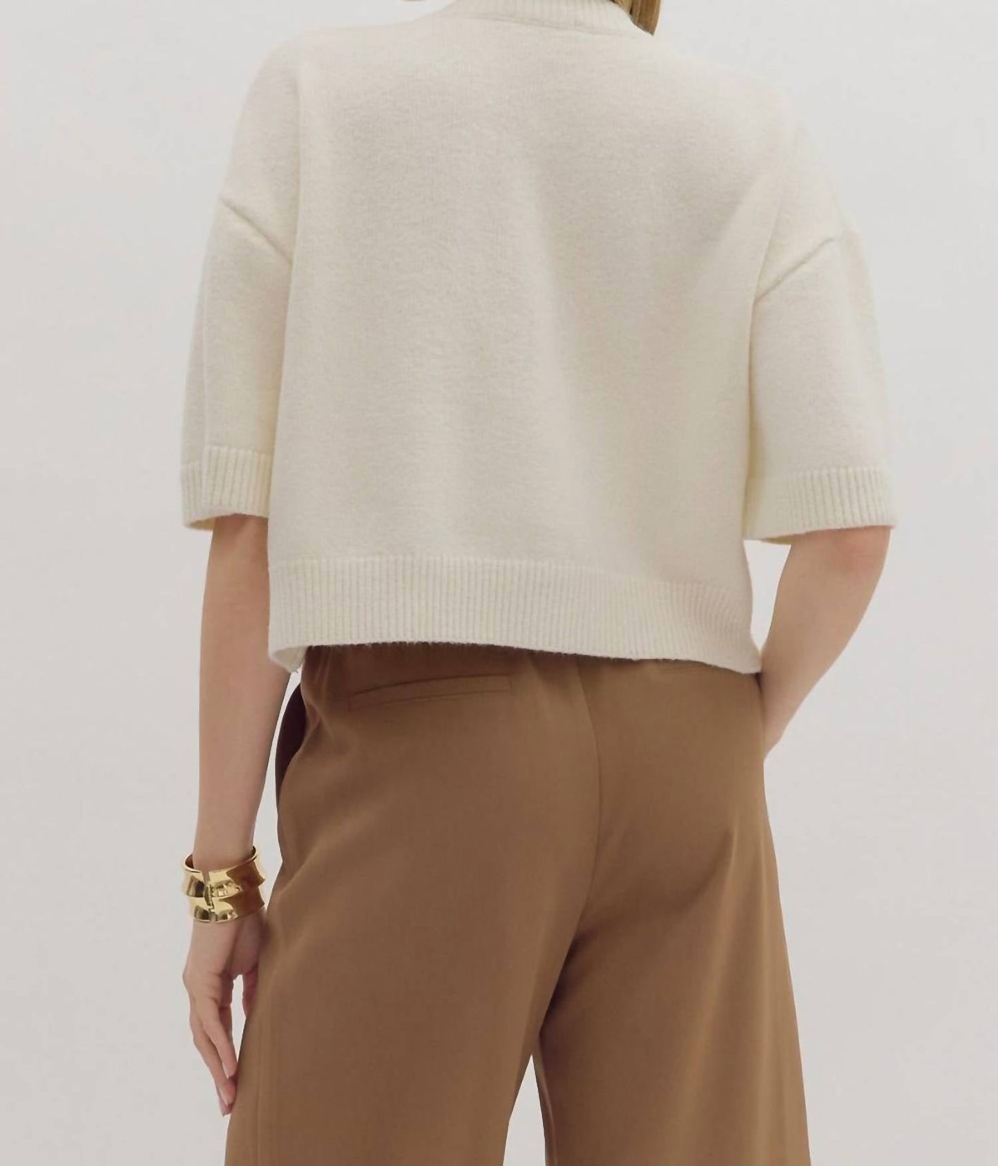 Entro - Saddle Up Short-sleeve Knit Cardigan