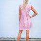 Anniewear - Tied With A Bow Striped Babydoll Dress