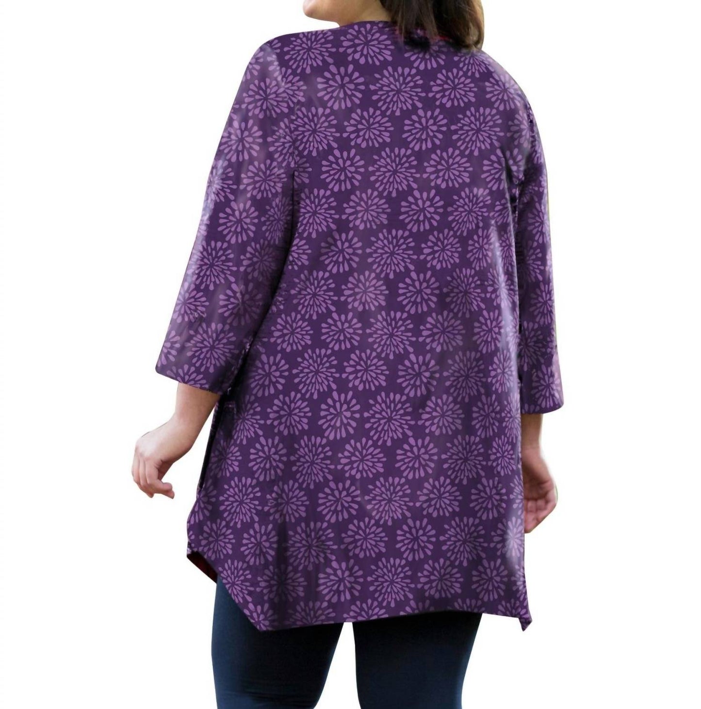 On The Plus Side - Plus Size 3/4 Sleeve Matsin Top