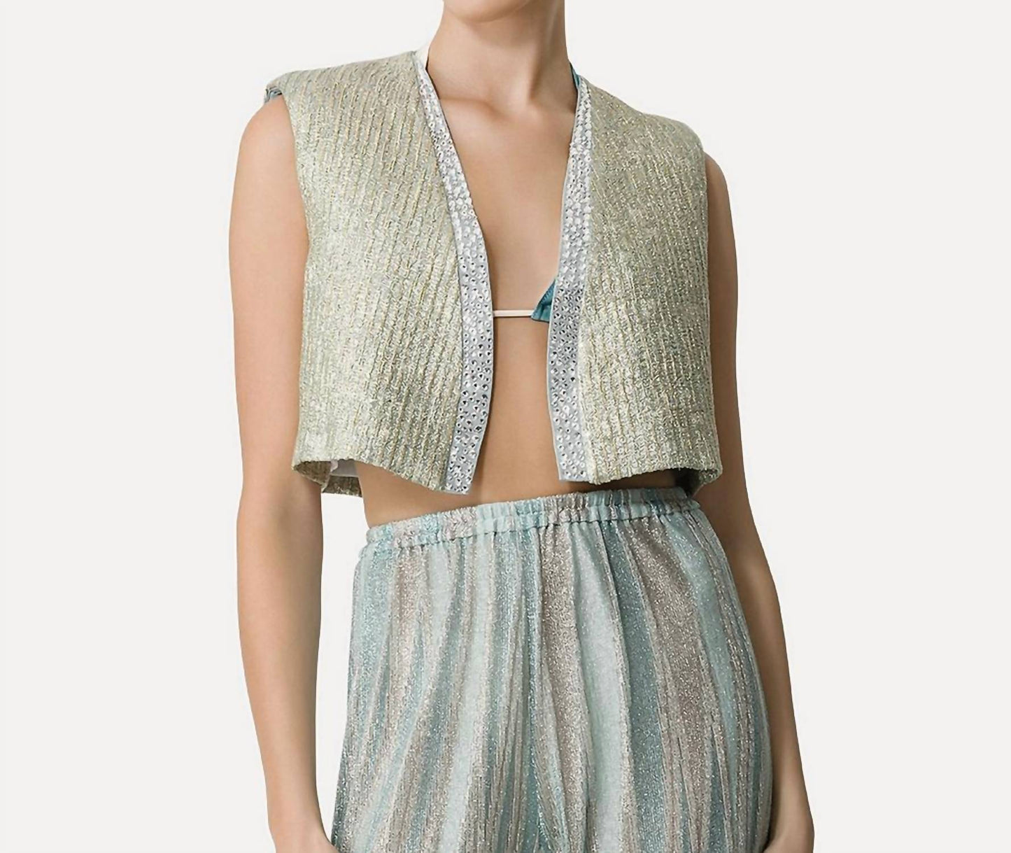 Forte Forte - Jacquard Vest with Diamante Detailing