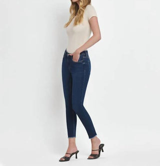 Vervet By Flying Monkey - Emerson Mid Rise Raw Hem Crop Skinny Jeans