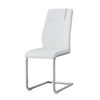 Modern Dining Chairs With Padded Seat, Metal Legs