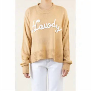 Vanner House - Howdy Long Sleeve Crew Neck Sweater