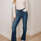 Judy Blue - Mid Rise Raw Hem Bootcut Jeans