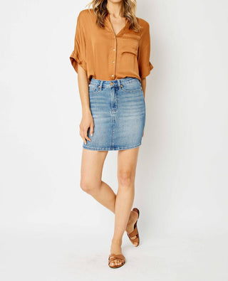 Judy Blue - High Waist Tummy Control Denim Skirt