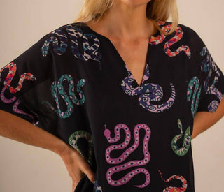 Care Tucker - Beatrice All Over Snake Pattern Kaftan Dress