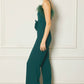 Entro - Feather Trim Jumpsuit