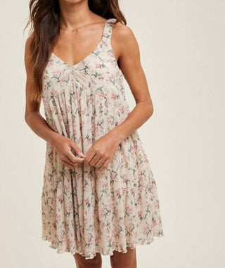 Wishlist - Pleated Floral Mini Dress
