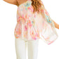 White Birch - Floral Peplum Blouse