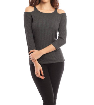 French Kyss - Leah Open Shoulder Top