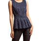 Eva Franco - Metallic Peplum Top