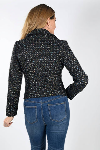 Frank Lyman - SPARKLE Woven Jacket-Black/Multi