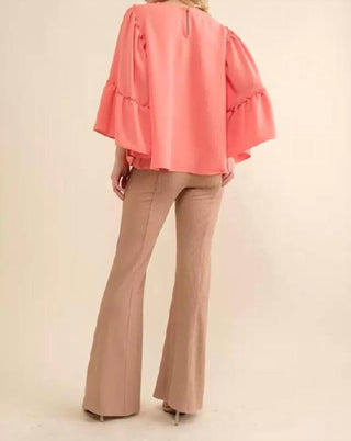 143 Story - Ruffle Flare Sleeves Top