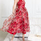 B.Right - Floral Organza Halter Midi Dress