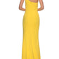 La Femme - Women's One Shoulder Jersey Gown