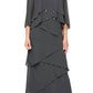 Alex Evenings - Tiered Chiffon Long Dress