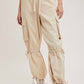 Bluivy - High-rise Drawstring Cargo Pants