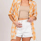 Trendsi - SAGE + FIG Plaid Button Up Side Slit Shirt