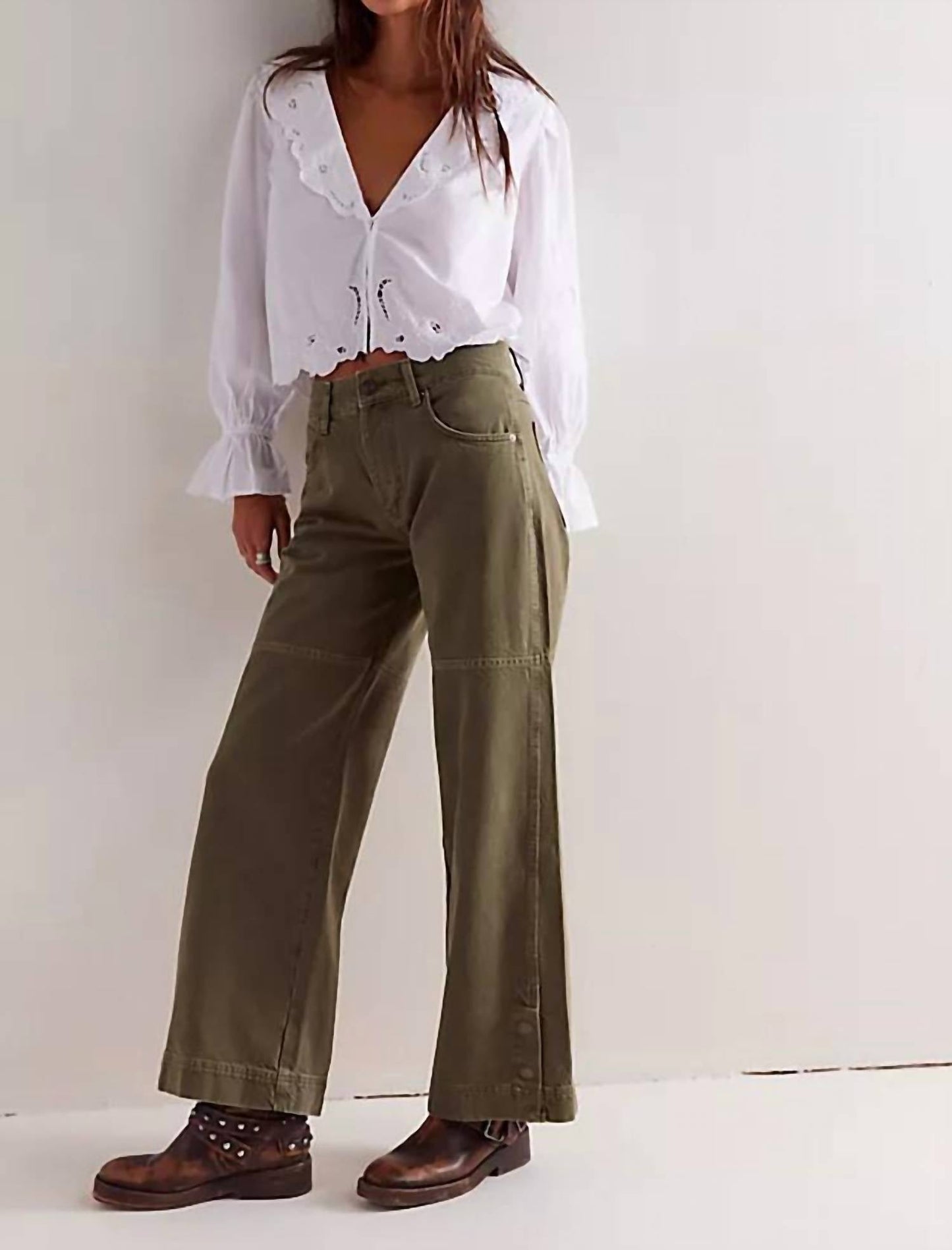 Free People - Benji Relaxed Wide Leg Jeans