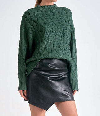 Elan - Crewneck Cable Knit Sweater