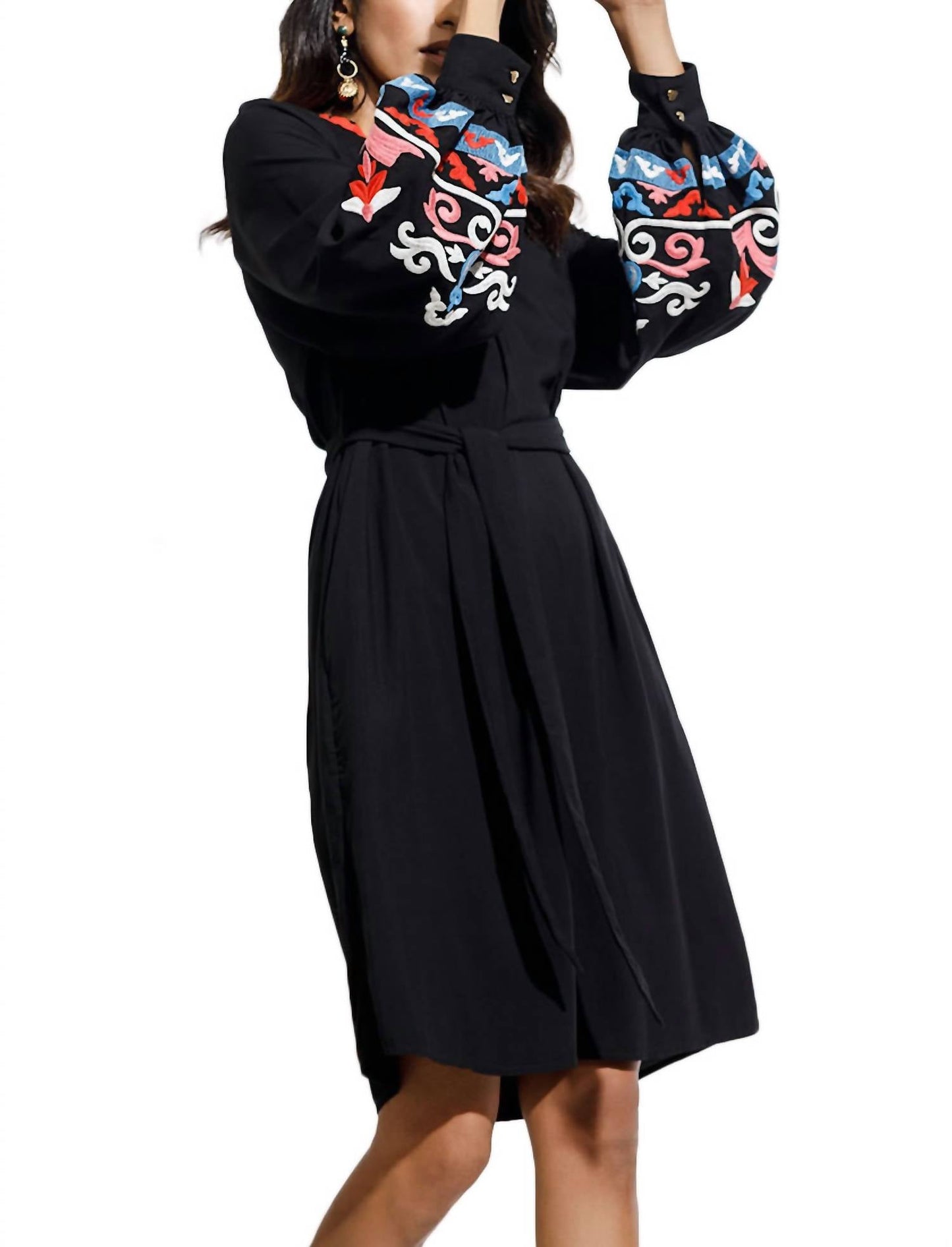 Emily Lovelock - VANEZA Applique Short Dress