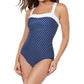 Miraclesuit - Spot On Square Neck Bandeau One Piece Swimsuit