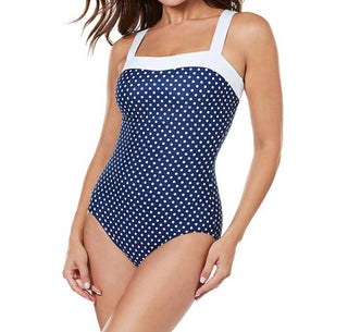 Miraclesuit - Spot On Square Neck Bandeau One Piece Swimsuit