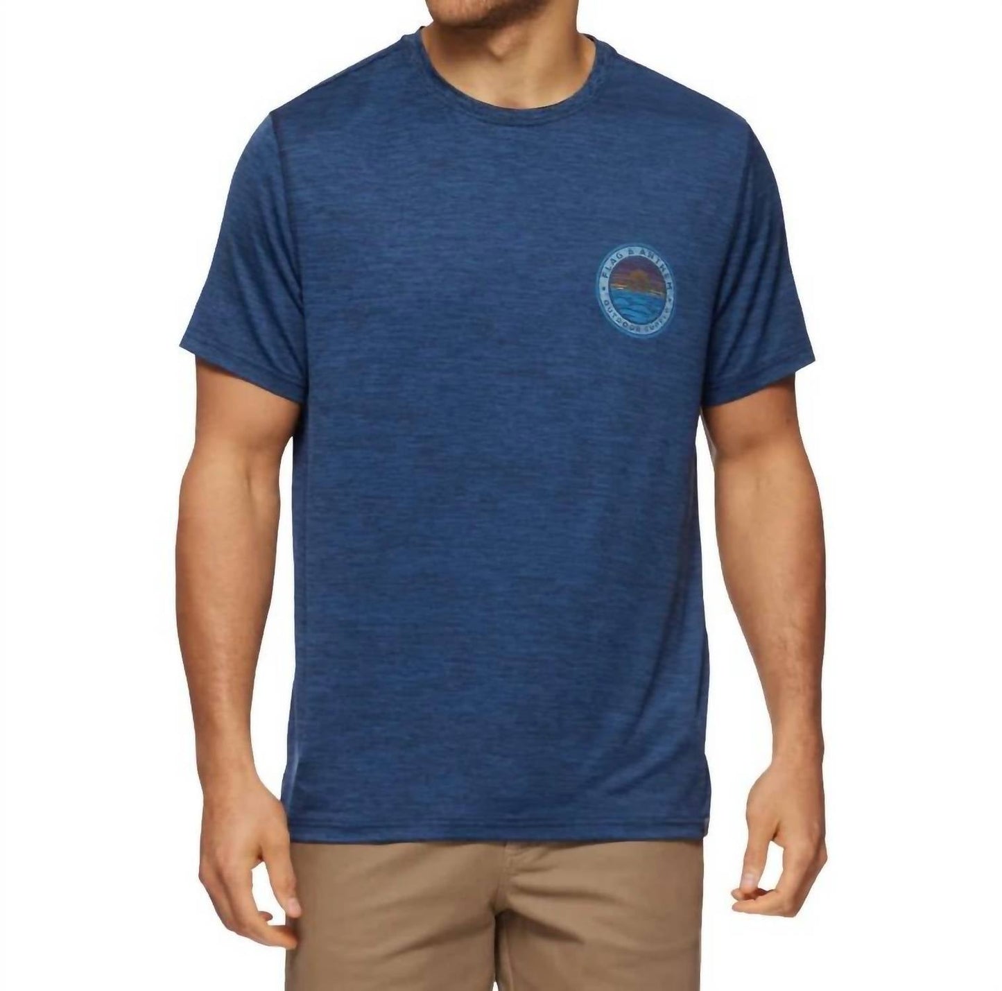 Flags & Anthem - Logo Heritage Sunset Upf Performance Graphic Tee