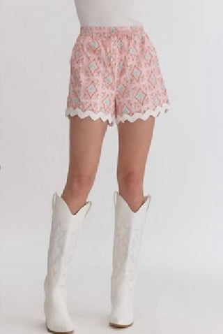 Entro - Notice me detailed trim shorts with wavy detail