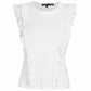 Veronica Beard - AUDRE PIMA COTTON RUFFLE TOP