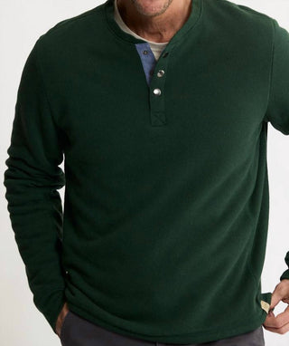 Jachs New York - Union Sherpa Lined Recycled Jacquard Henley Sweater
