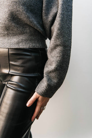 Elan - FAUX LEATHER TROUSER