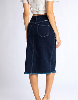 Kancan - Button Down Midi Skirt