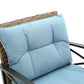 3pcs Rocking Rattan Chair Set in Grey