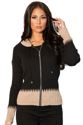 Angel Apparel - Zip Hoodie Ribbed Cardigan