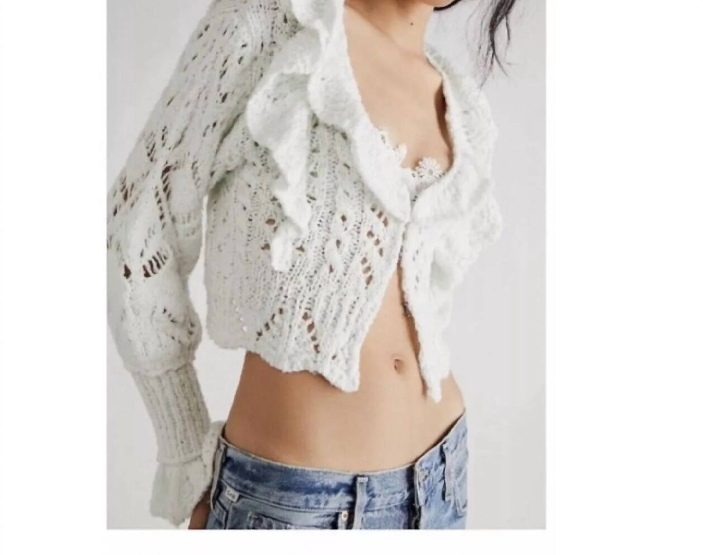 Free People - Ruffle Avery Cardigan