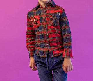 Appaman - Kid's Holiday Plaid Flannel Shirt