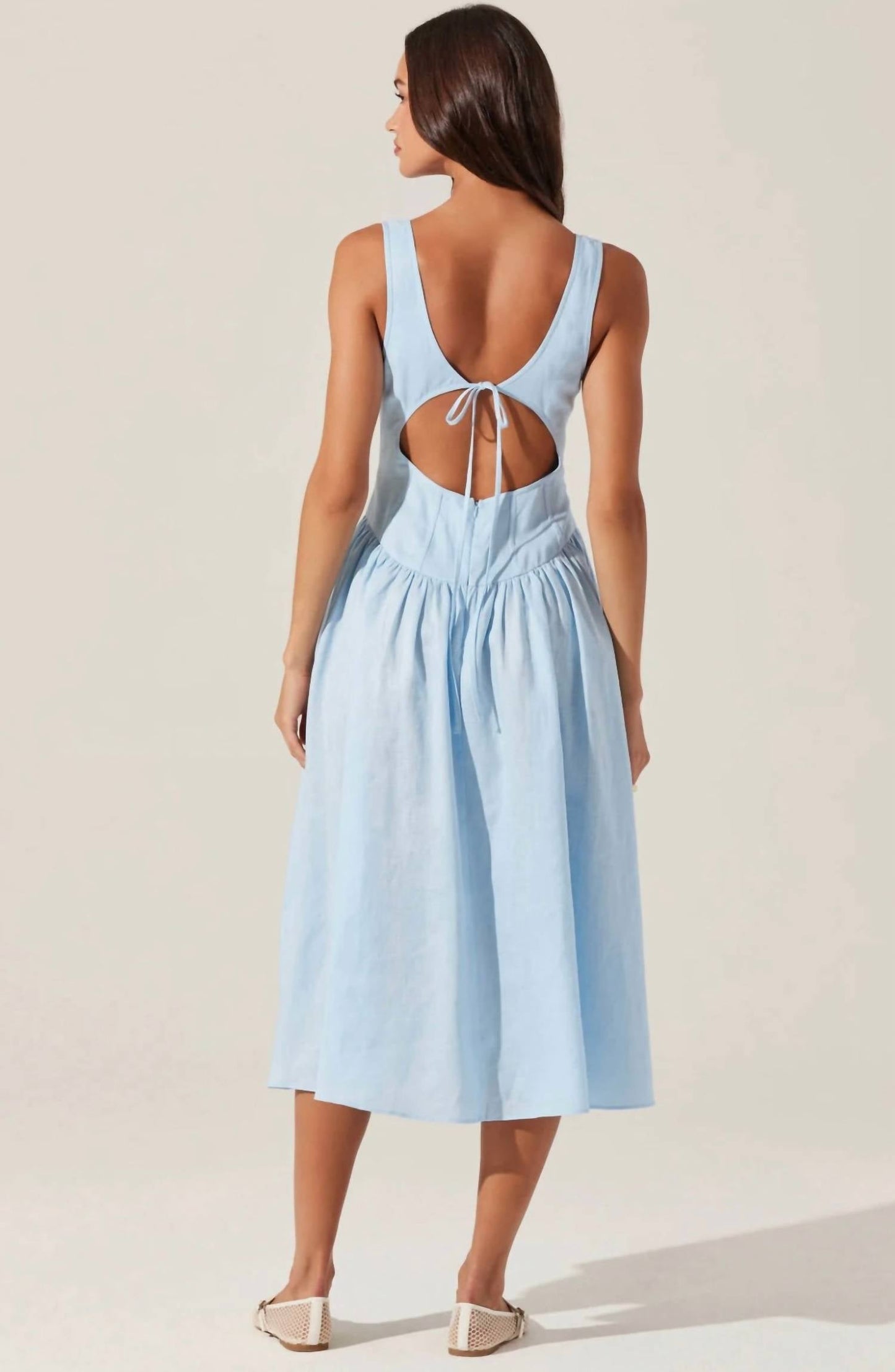 Astr - Thierry Linen Midi Dress