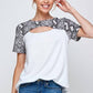 Wholesale Fashion Square - Plus Size Cutout Neck Tee