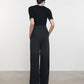 Enza Costa - SILK RIB CROPPED HALF SLEEVE CREW