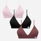 Danskin - Women's 3-pack Recycled Seamless Ribbed Bralette